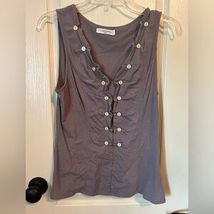 Pilcro Anthropologie Who’s got the button sleeveless top M